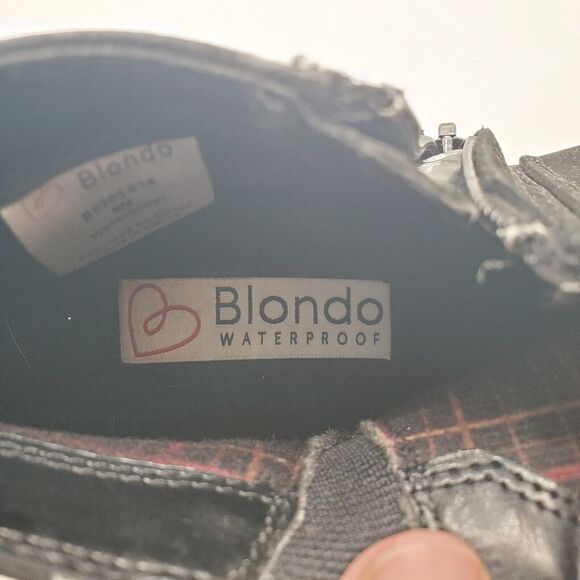 Blondo Victory Black Suede Ankle Boots Waterproof Side Zip Women's Size 8 - Picture 7 of 12